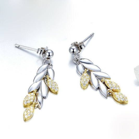 Aretes Pendientes De Plata Esterlina 925 Bse025 Original