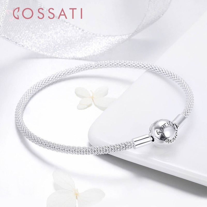 Pulsera De Plata Esterlina 925 Scb105 100% Original