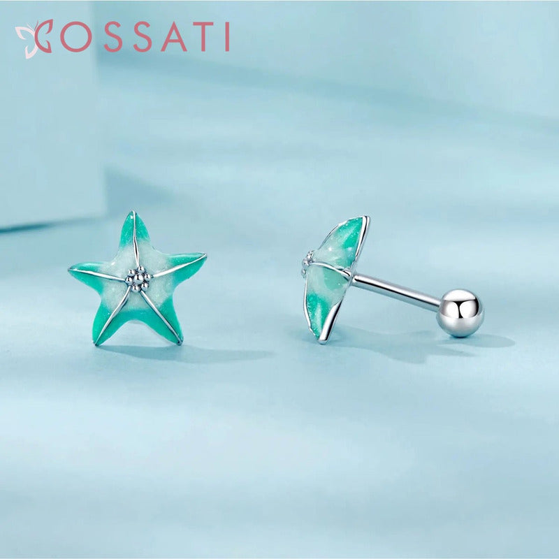 Conjunto De Plata S925 Cossati Scb276 + Sce1747 Estrella Mar