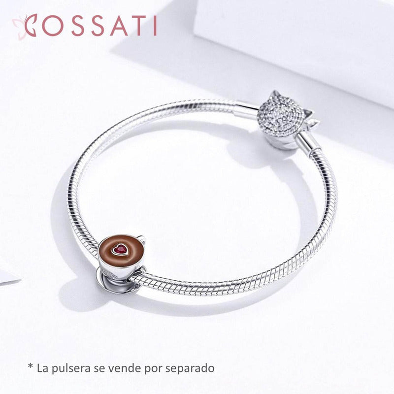 Charm De Plata Esterlina 925 Scc1286 Original Taza De Café