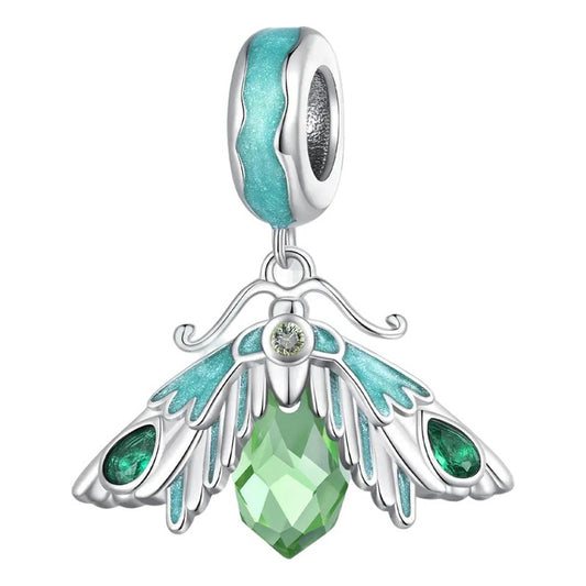 Charm Dije Plata De Ley 925 Cossati Bsc866 Polilla Verde