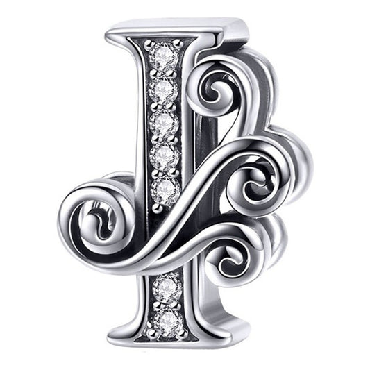 Charm Letra Abecedario Plata S925 Bsc030 Compatible Pandor Color Letra I