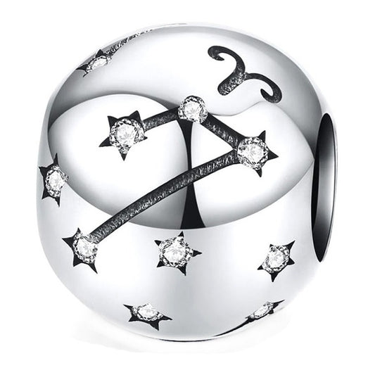 Charm De Plata Esterlina 925 Scc1218 Signos Del Zodiaco Color Aries - 1