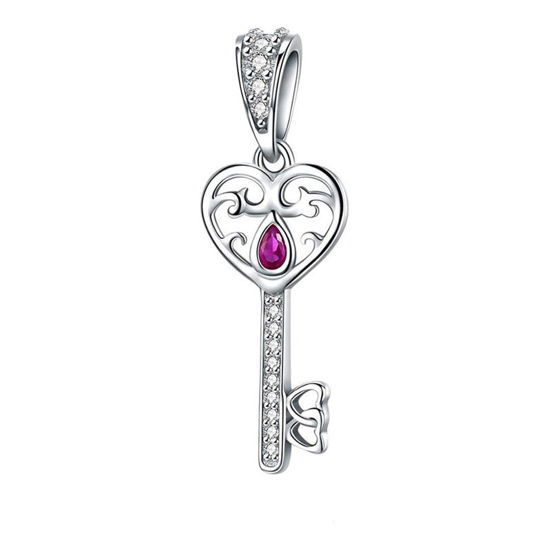 Charm De Plata Esterlina 925 Scc791 Color Llave