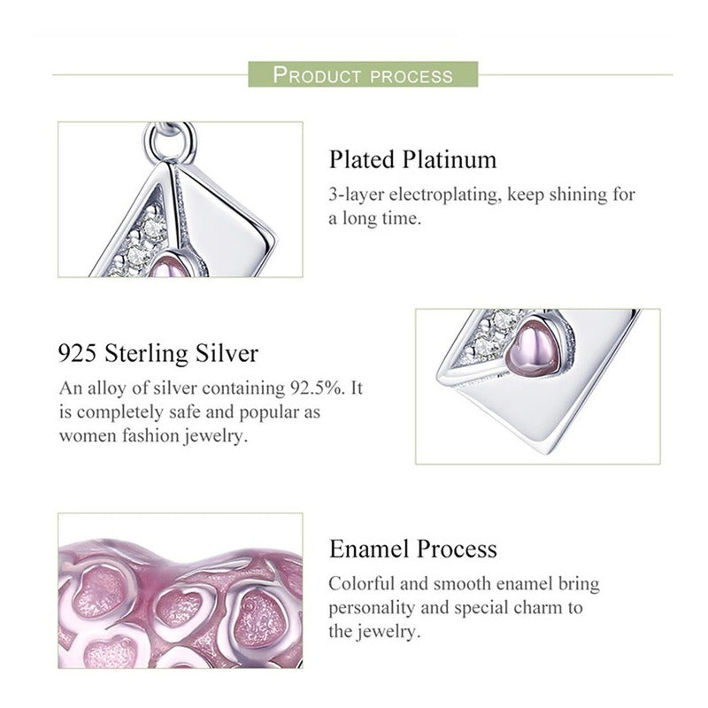Charm De Plata Esterlina 925 Scc1080 100% Original Corazón