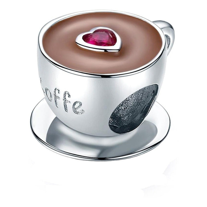 Charm De Plata Esterlina 925 Scc1286 Original Taza De Café