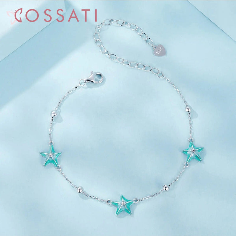 Conjunto De Plata S925 Cossati Scb276 + Sce1747 Estrella Mar