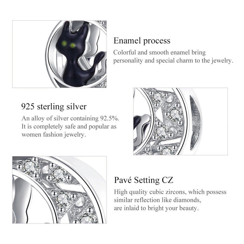 Charm Halloween De Plata Esterlina 925 Bsc325 Original