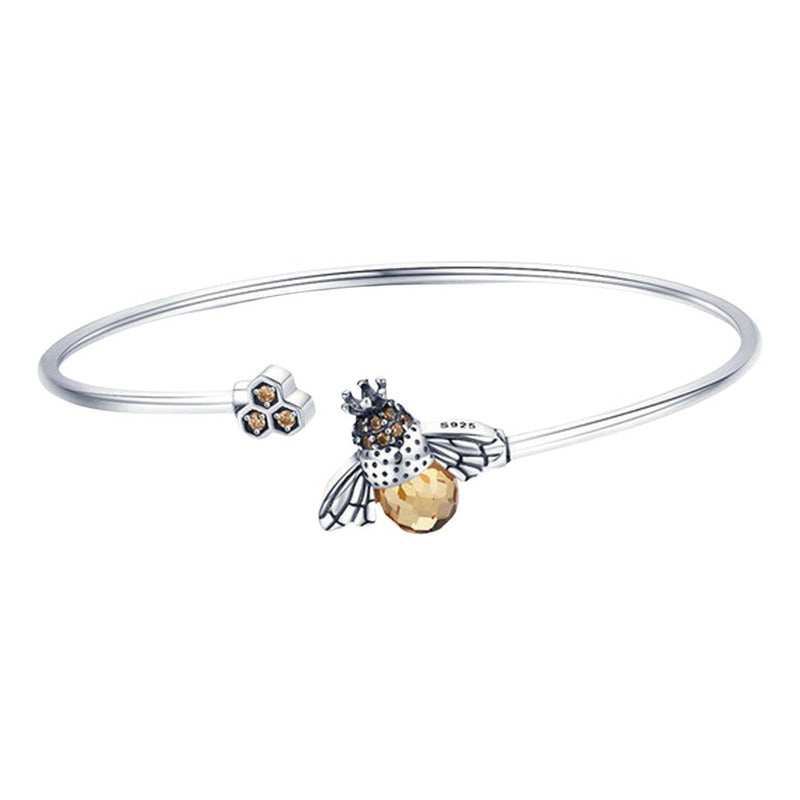 Pulsera Brazalete De Plata Esterlina 925 Original Scb104   6 Cm 20 Cm