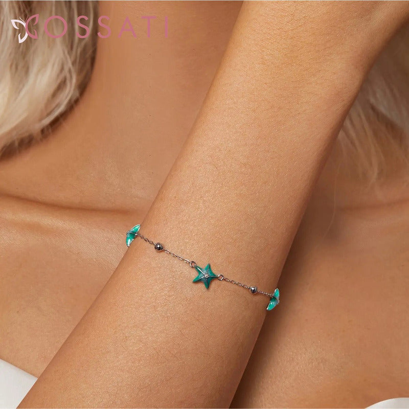 Conjunto De Plata S925 Cossati Scb276 + Sce1747 Estrella Mar