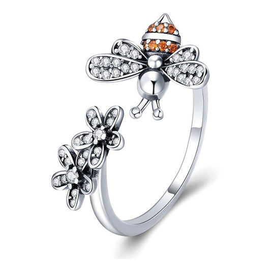 Anillo De Plata Esterlina 925 Scr422 Ajustable 100% Original